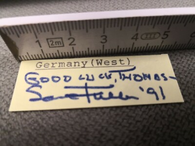 Samuel Fuller Autogramm Autograph auf Zettel 5 cm x 1,9 cm signiert Selten!