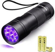 Black Light UV Flashlight Blacklight 12 LED Urine Detector for Dog/Cat/Pet Urine