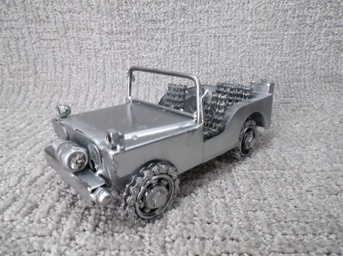 Artisan Off-Road Crafted 4 x 4 Metal Recycled Auto Parts Sculpture - Picture 2 of 6
