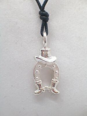 Cozzi Gioielli Pendant Horseshoe and Hat in SILVER 925 Cowboy Charro