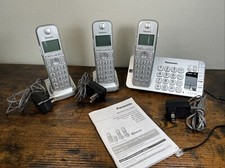  3 Panasonic Cordless Phones Expansion Handset KX-TGEA40S KX-TGE470 DECT 6.0