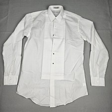 Neil Allyn Tuxedo Shirt Men's Medium 36/37 White Collar Wedding Formal Regular