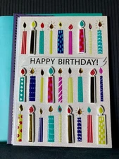 Happy Birthday Card! Gorgeous 3D Candles!