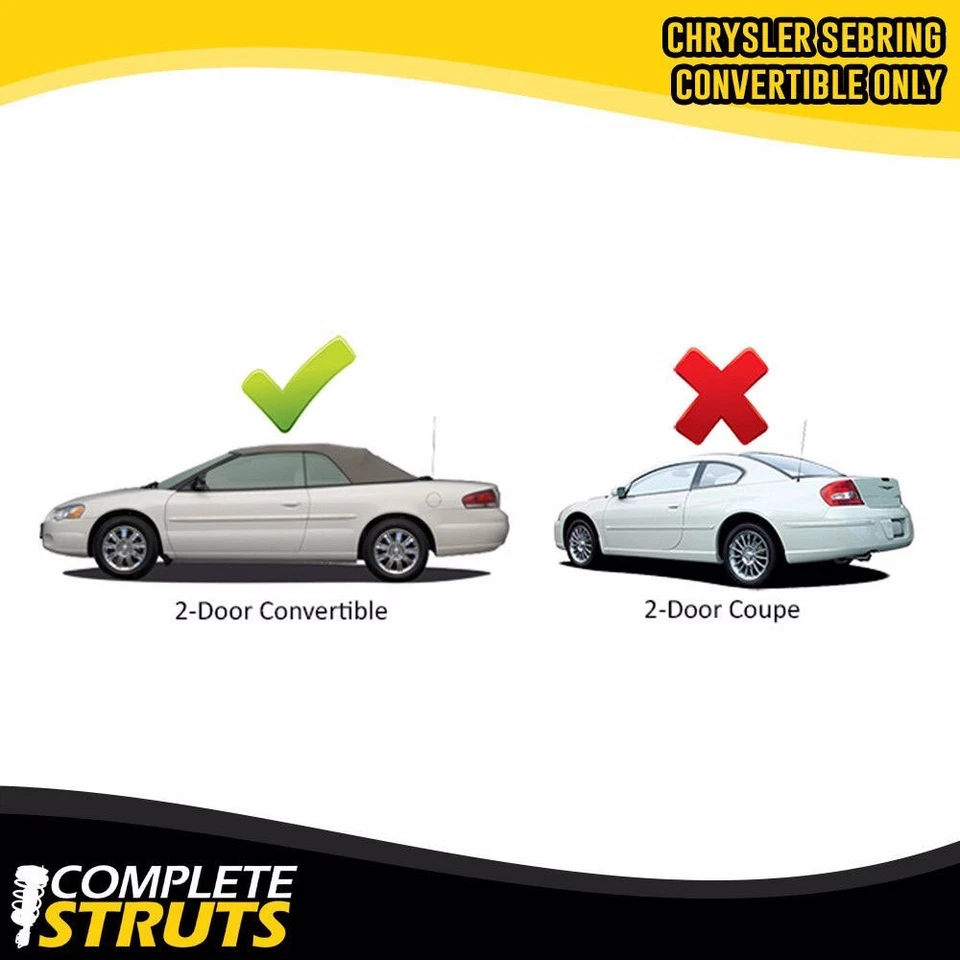 For 2001-2006 Sebring Convertible Front & Rear Complete Struts & Coil Springs — 第 3/4 张图片