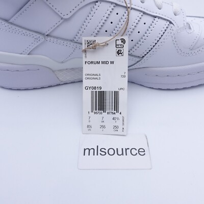 Size 8.5 - adidas Swarovski x Forum Mid White Black W for