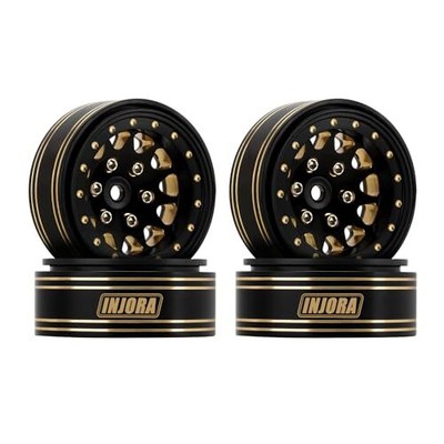 1.3 Beadlock Wheel Rims - Brass Wheel Rims 68g -3.75mm for SCX24 TRX4M Upgrad...