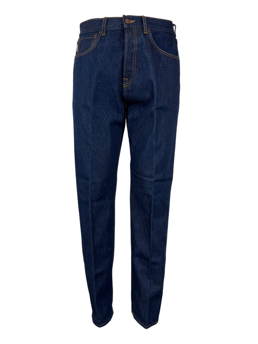 (+) People Men's Dark Denim Jeans M3022A470 L3280 Pacino 100% Cotton MADE  IN ITA