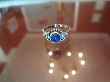 224-VINTAGE STERLING SILVER RING---NATIVE AMERICAN---925-SIZE--7.5