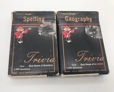 Geography  Spelling Trivia Game Professor Quizzle's 1984 Card Quiz 1,000 QNS