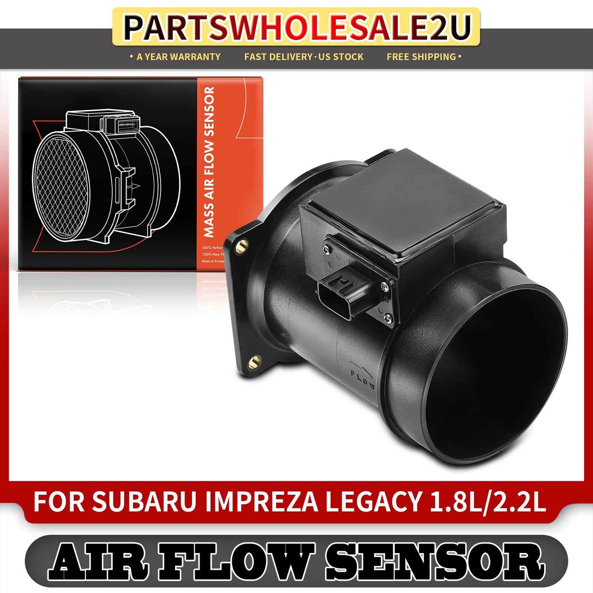 Mass Air Flow Sensor with 3 Blades for Subaru Impreza Legacy 2.0L