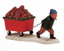 LEMAX SANTAS WONDERLAND ELF WITH WAGON LOAD OF TEDDY BEARS LOT 242 NIB 