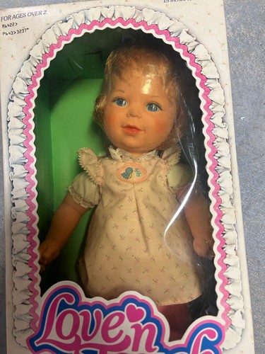 1980 Mattel Love'n Touch 15" große echte Schwester Puppe neu in beschädigter Verpackung #3237 - Bild 2 von 7