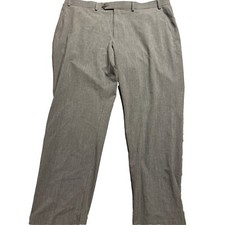 Chaps Men’s Dress Pants 40x30 Gray Pleated Classic Fit NWOT