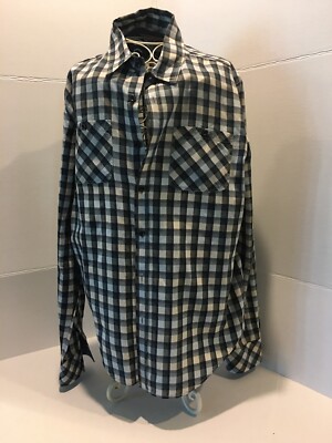 21 Men Casual / Dress Shirt Sz Sz Med Plaid