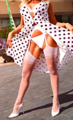 Echte 15den RHT Nylons Weiß Größe 6 XL ca.98+26cm CERVIN Nylon Strümpfe