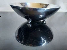 Vintage Holland Boone Polished Pewter 7"Circular Bowl with legs