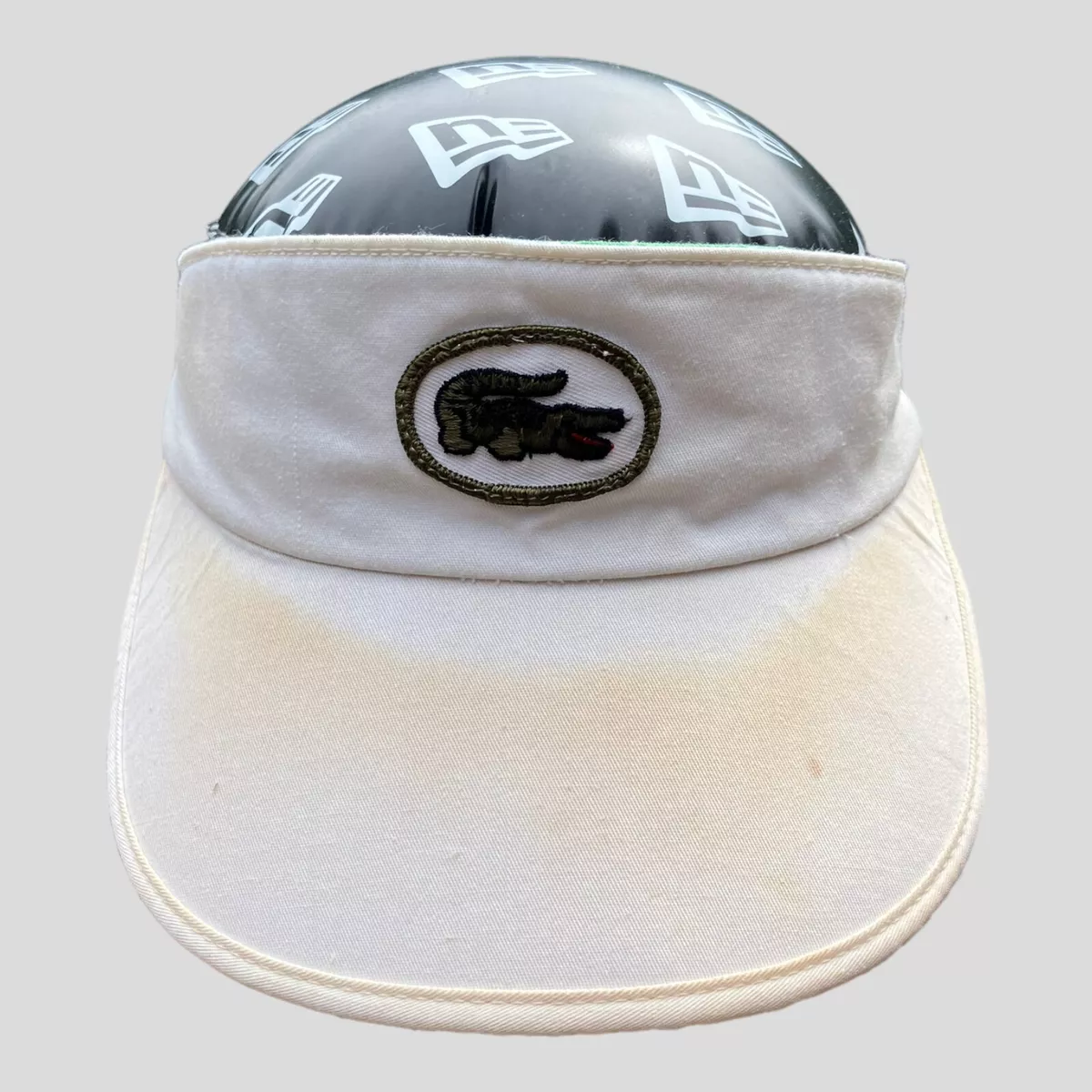 Vintage IZOD Lacoste Visor Hat Cap White Tennis Golf Adjustable Mens Womens  70s | eBay