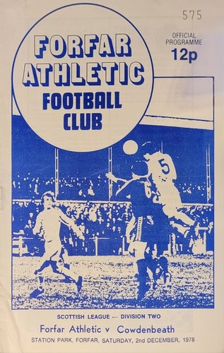 Forfar Athletic v Cowdenbeath, Scottish League Division Two 1978