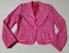 Tahari Blazer Women's 10 Collar Jacket Pink Lined Ventless Polyester F61NN103