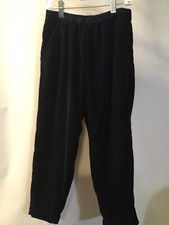 GYMBOREE GIRLS CRUSHED VELVET Navy Blue PANTS W pockets  elastic waist S5/6 D2