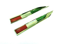 X2 DISTINTIVI COLTELLO ITALIA LAMA METALLO EMBLEMA PARAFANGO LATERALE ALA PORTA DECALCOMANIA ADESIVO AUTO