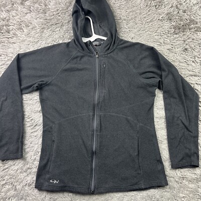 Outdoor Research Medium Full Zip Up Soleil Hoody Sweatshirt Gray Active