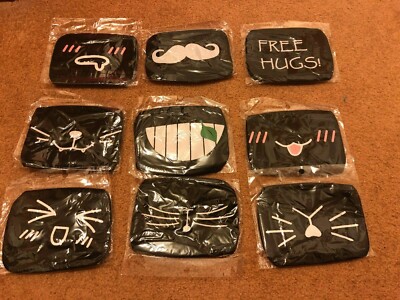 New Anime Cartoon Cute Funny Expression Cotton Black Face Mask Adult   Seller