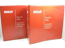 RCA CONSUMER ELECTRONICS SERVICE DATA PAIR OF 3 RING BINDERS 1970'S