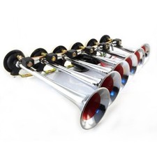 Six Trombe 12/24V Clacson Cromato Per Camion Ribaltabile Barca Autobus Trattore