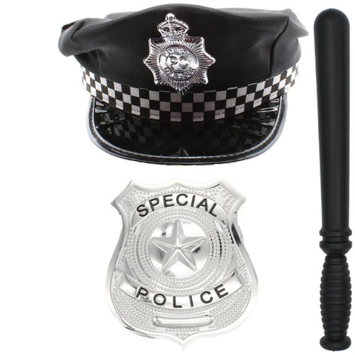 Police Fancy Dress Cop Hat Badge Tie Handcuffs Fancy Dress Party Hen Do Stag - Picture 14 of 14