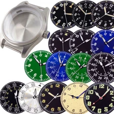 39MM Polit Watch Case Watch Hands Dial Set Fit For NH35A NH36A NH34A SKX ETA2824