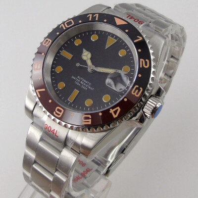 NH35/Miyota8215/PT5000 40mm Sapphire Men's Watch Date Cyclops Oyster Band 10BAR