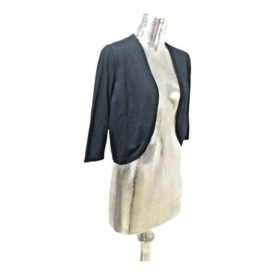 Pomodoro schwarze Strickjacke Größe M 14 NEU Damen Frauen offenes Oberteil (EU 42) UVP 45£
