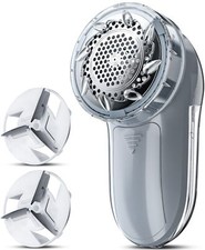Gray Lint Remover Sweater Shaver 2 In 1 Adjustable Height With Extra Blades