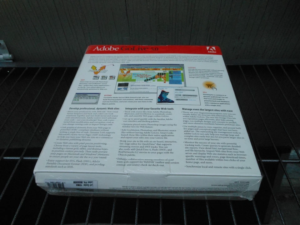 Adobe GoLive 5.0 for Windows, Upgrade Version, NEW IN BOX SEALED 2000 Vintage - Image 3 of 4