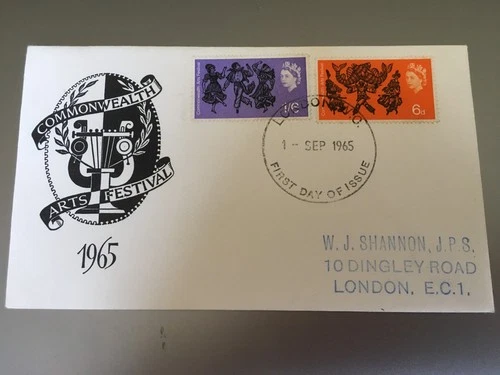 GB STAMPS RARE FIRST DAY COVER 1965 ARTS LONDON