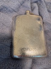 Large Sterling Silver Flask Over 9 Troy Ozs Virtually Mint Condition
