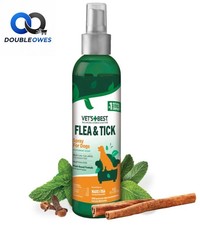 Vets Best Flea Tick Dog Spray Plant Based Home Use Non Toxic Pest Prevention 8oz