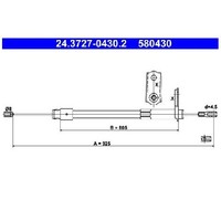 Handbremsseil Hinten Links FüR Mercedes C-Klasse W203 00 Bis 08 ATE M112953 Neu