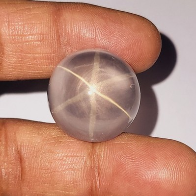 63.8 Ct 22.9x22.8x17.3 MM Natural Rose Quartz Star 6 Ray Round Shape Cabochon