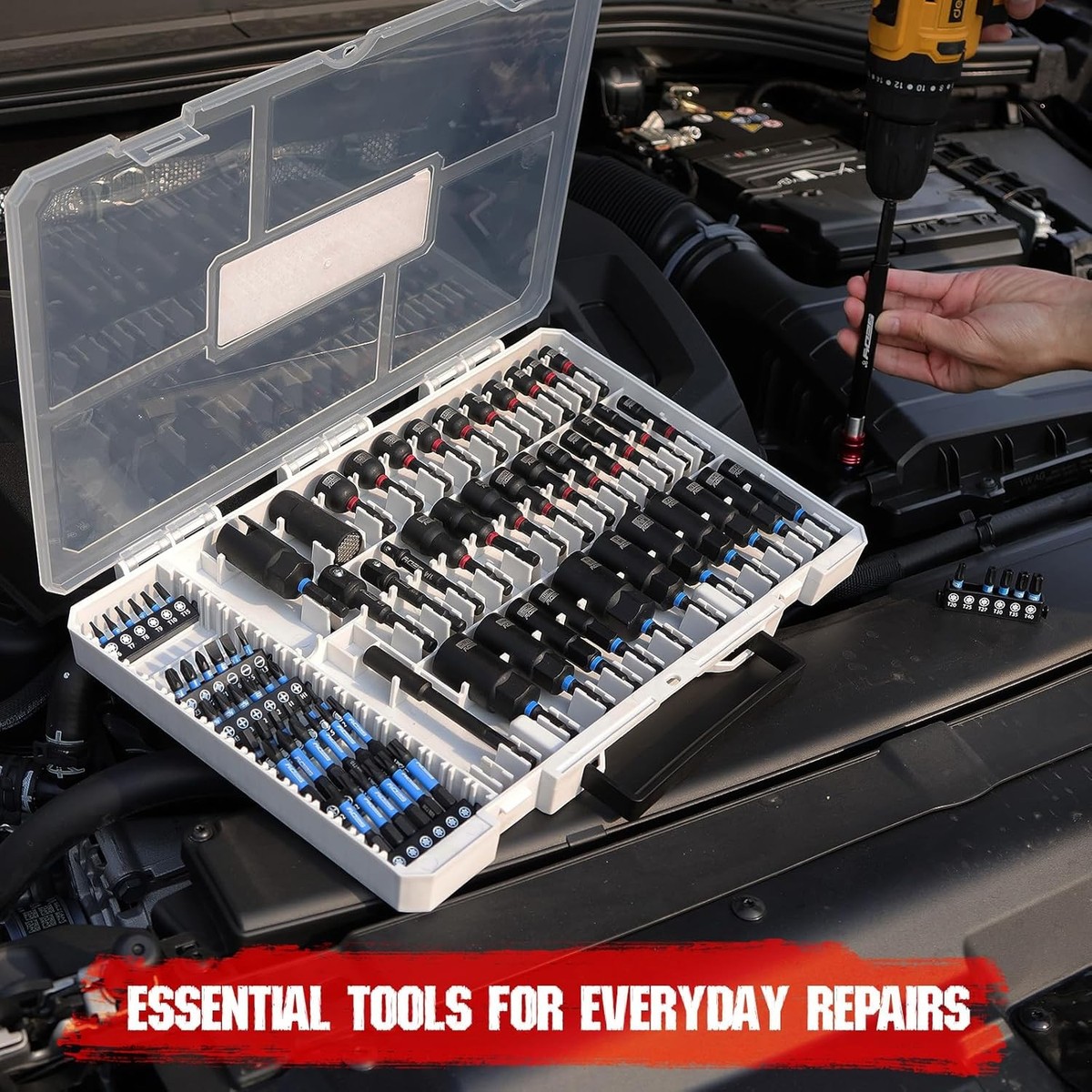 80-Piece Premium Magnetic Impact Nut Driver Set Metric & SAE with