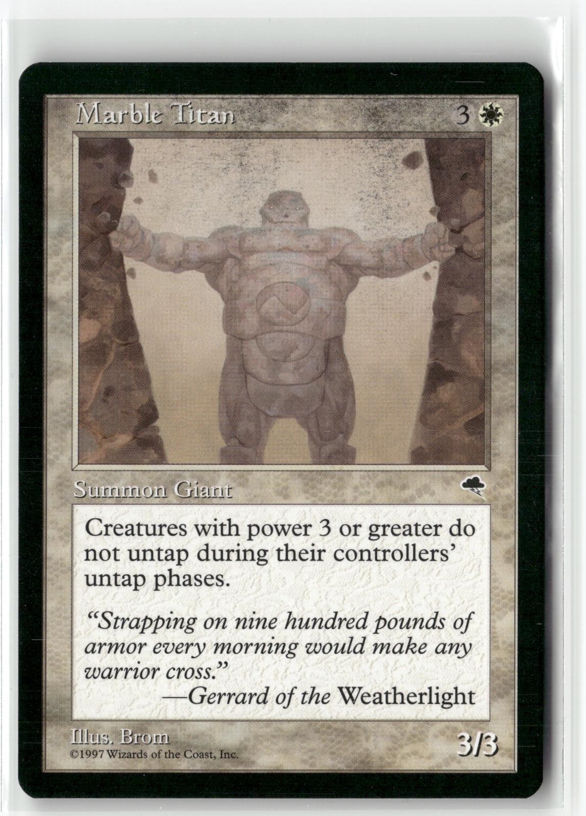 Marble Titan 28 Rare Tempest Magic: The Gathering Near Mint