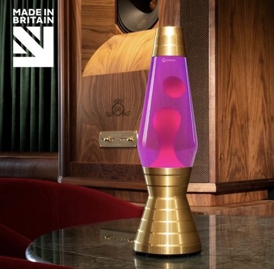 Mathmos Gold Vinyl Lavalampe Erstausgabe. Rosa/Rosa. GLOBAL SHIPPING.