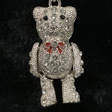    Justice Brand . Articulated Teddy Bear Necklace RARE  Very HYF  