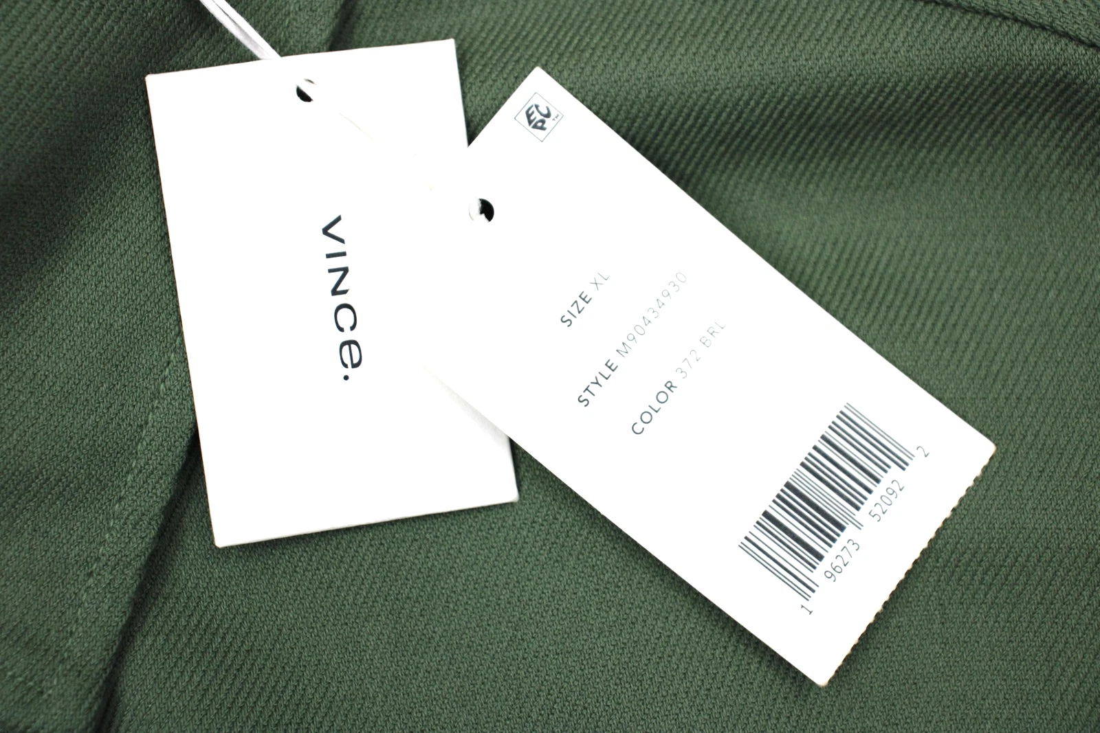 Vince Workwear Shirt Jacket Mens XL Green Double Face Overshirt image 4