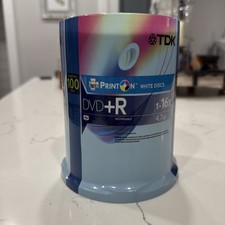 NEW SEALED - TDK DVD  R Recordable 1-16x 4.7GB 100 PACK Spindle