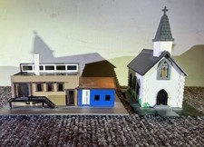 Plasticville n scale Factory and Country Church
