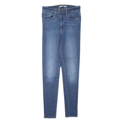 LEVI'S Mile High Damen Jeans Blau Regular Skinny Stone Wash W27 L29