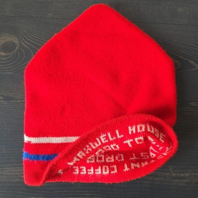 Vintage Maxwell House Winter Knit Cap Beanie Good To The Last Drop