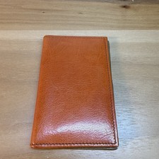 J. Crew Genuine Leather Small Credit Card Holder Case Handmade In England Orange